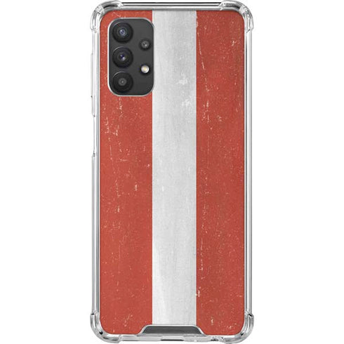 Latvia Flag Distressed Galaxy A32 5G Clear Case